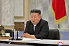 Kim Jong-un speaks during the eighth enlarged meeting of the eighth Central Military Commission of the Workers’ Party at the party headquarters on May 28. [KOREAN CENTRAL NEWS AGENCY]