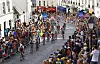 Spectators react as the riders climb a hill during the women's road race at the Paris Olympics in Paris on Sunday. [REUTERS/YONHAP]