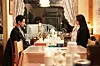 Han Hyo-joo's Mi-hyun, right, and Zo In-sung's Doo-sik, have their first date at a Namsan tonkatsu restaurant during a scene of 'Moving.' [DISNEY+]