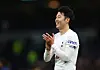 Tottenham Hotspur's Son Heung-min celebrates after a Premier League match against Nottingham Forrest in London on Sunday. [REUTERS/YONHAP]