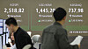 A screen in Hana Bank's trading room shows the Kospi opening on Feb. 6. [YONHAP]