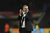 Tottenham's head coach Ange Postecoglou applauds after the end of a Premier League match against Nottingham Forrest in London on Sunday. [AP/YONHAP]