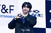 AHOF’s Park Han poses for photos during a showcase for the release of the first EP, “Who We Are,” at Yes24 Live Hall in eastern Seoul on July 1. [DANIELA GONZALEZ PEREZ]