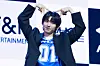 AHOF’s Park Han poses for photos during a showcase for the release of the first EP, “Who We Are,” at Yes24 Live Hall in eastern Seoul on July 1. [DANIELA GONZALEZ PEREZ]