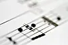 Musical notes are seen on sheet music in this illustration on April 4, 2018. [REUTERS/YONHAP]