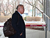 Hyundai Motor Group Executive Chair Euisun Chung enters the Seoul Gimpo Business Aviation Center in Gangseo District, western Seoul, on Jan. 26 to board a plane to Canada. [YONHAP]