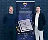 LG Corp. CEO and Chairman Koo Kwang-mo, right, poses for a photo with Tenstorrent CEO Jim Keller during Koo's visit to Silicon Valley in San Francisco. [LG CORP.]