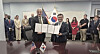 This photo, provided by the Defense Ministry, shows Lee Keun-won, right, the head of the ministry's agency for KIA (Killed in Action) Recovery and Identification, posing with Kelly McKeague, director of the U.S. Defense POW/MIA Accounting Agency (DPAA), after signing a revised agreement on Aug. 6. [YONHAP]