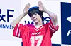 AHOF’s Chih En poses for photos during a showcase for the release of the first EP, “Who We Are,” at Yes24 Live Hall in eastern Seoul on July 1. [DANIELA GONZALEZ PEREZ]