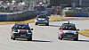 Driverless Ioniq 5s run on the track at an autonomous car race hosted by Hyundai Motor on Friday in Yongin, Gyeonggi. [HYUNDAI MOTOR]