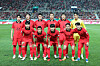 The Korean national team poses for a photo before a friendly against Tunisia at Seoul World Cup Stadium in western Seoul on Oct. 13. [YONHAP]