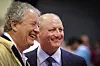 Berkshire Vice Chairman Greg Abel poses with a shareholder during the Berkshire Hathaway annual shareholder meeting, in Omaha, Nebraska, on May 2. [REUTERS/YONHAP]