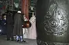 Global influencers, including Anushka Sen from India and Elina Karimova, a naturalized Korean citizen from Uzbekistan, ring the bell at Bosingak Pavilion in downtown Seoul on New Year's Day. [JOINT PRESS CORPS]