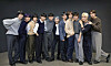 Members of boy band Omega X pose for photos after an interview with the Korea JoongAng Daily at JTBC's headquarters in Sangam-dong, western Seoul, on Nov. 3. [PARK SANG-MOON]