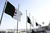 Algerian flags fly at half-staff along the seaside walk in Algiers, Algeria, on Sept. 18, 2021. [AP/YONHAP]