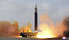 North Korea test-fires a Hwasong-17 intercontinental ballistic missile from Pyongyang International Airport on Nov. 18, Pyongyang’s state media reported on Nov. 19. [YONHAP]