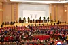 North Korean officials are seen during a ceremony to award delegates to the 9th Congress of the Workers' Party of Korea at the Kumsusan Palace of the Sun in Pyongyang on Feb. 17, in this photo released by the state-run Korean Central News Agency. [YONHAP]
