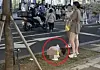 Young child traveling with his parents in Jeju is seen defecating on a street in Jeju City, sparking public outrage in June, 2024. [SCREEN CAPTURE]