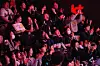 Fans are seen at a viewing party for the League of Legends 2025 World Championship Finals at LoL Park Stadium, an e-sports venue in Seoul, as the LoL Worlds Championship finals between T1 and KT takes place in Chengdu on Nov. 9, 2025. [AFP/YONHAP]