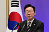 Korean President Lee Jae Myung speaks during a news conference to mark the first anniversary of the Dec. 3 martial law crisis at the Blue House in central Seoul on Dec. 3. [AP/YONHAP]