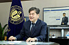 Lee In-jae, the fourth president of Incheon National University, sits at his office.[Incheon National University]
