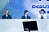 Boy band AHOF answers reporters' questions during a showcase for the release of its first EP, “Who We Are,” at Yes24 Live Hall in eastern Seoul on July 1. [DANIELA GONZALEZ PEREZ]