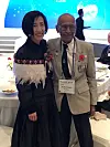 Hapi October, New Zealand veteran of the Korean War, right, with then-Minister of Patriots and Veterans Affairs Pi Woo-jin in Seoul in 2019. [EMBASSY OF NEW ZEALAND IN KOREA]