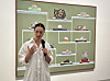 Gala Porras-Kim speaks to reporters about her solo exhibit 'Conditions for Holding a Natural Form' at Kukje Gallery K1 in Jongno District, central Seoul, on Tuesday. [LEE JIAN]