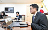 Acting President Choi Sang-mok speaks during a virtual meeting with global credit appraisers at his office in Seoul on Dec. 13, 2024. [YONHAP]