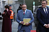 Belgian Prime Minister Bart de Wever arrives to attend the EU leaders' informal meeting on European defense at the Palais d'Egmont in Brussels, Belgium, on Feb. 3. [EPA]