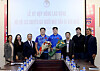 Former Korean national team goalkeeper Lee Woon-jae, center left, poses with Lee Jung-woo, center right, in a photo shared on the Vietnam Football Federation's official Facebook account on March 10. [SCREEN CAPTURE]