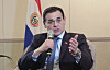 Paraguay Foreign Minister Ruben Ramirez Lezcano speaks during a press conference during his visit in Taipei, Taiwan, Nov. 29, 2024. [AP/YONHAP]