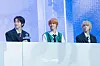 Boy band AHOF answers reporters' questions during a showcase for the release of its first EP, “Who We Are,” at Yes24 Live Hall in eastern Seoul on July 1. [DANIELA GONZALEZ PEREZ]