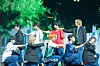 Boy band AHOF performs B-side track “The Universe” during a showcase for the release of its first EP, “Who We Are,” at Yes24 Live Hall in eastern Seoul on July 1. [DANIELA GONZALEZ PEREZ]