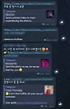 Users on Telegram share links to deep fake bots. [SCREEN CAPTURE]