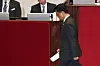 Former Deputy Prime Minister and Finance Minister Choi Sang-mok leaves the National Assembly's main chamber following the passage of the supplementary budget for 2025 in Yeouido, western Seoul, on May 1. [NEWS1]