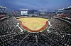 Fans watch a KBO preseason game between the Hanwha Eagles and Samsung Lions at Daejeon Hanwha Life Ballpark in Daejeon on March 17. [NEWS1]