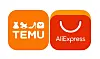 The logo of Temu and AliExpress [JOONGANG ILBO]