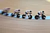Korea's Jang Hun, Kim Hyeon-seok, Min Kyeong-ho and Shin Dong-in compete in the men's team pursuit qualifying of the cycling track event during the 19th Asian Games on Tuesday. [AFP/YONHAP]