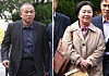 Myung Tae-kyun, left, a self-proclaimed power broker, and former People Power Party Rep. Kim Young-sun, who are suspected of involvement in an influence-peddling scandal linked to President Yoon Suk Yeol and first lady Kim Keon Hee. [YONHAP]