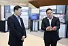 Lotte Group Chairman Shin Dong-bin attends a session where group affiliates showcased its AI use cases on Jan. 9, held before the group-wide meeting later that day. [LOTTE]