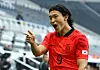 Korea's Cho Gue-sung celebrates after scoring against Saudi Arabia in a friendly at St James' Park in Newcastle, England on Tuesday. [REUTERS/YONHAP]