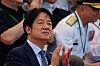 Taiwanese President Lai Ching-te attends the Sea Safety No.12 exercise, overseeing live demonstrations of interceptions, rescues and sea-air parade during a maritime drill and public open day in Kaohsiung on June 8. [AFP/YONHAP]