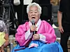 Lee Ok-seon, a former sex slave for Japanese World War II troops, speaks in Gwangju, Gyeonggi, in Aug. 12, 2023 during an event mourning ″comfort women″ victims. [YONHAP]