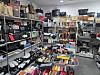 Counterfeit items in display at a secret backdoor store in Myeong-dong, Jung District, central Seoul, in November last year. [SEOUL METROPOLITAN GOVERNMENT]