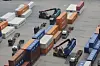 Cranes and shipping containers are pictured at a port in Pyeongtaek, Gyeonggi, on July 8. [AP/YONHAP]
