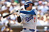 Shohei Ohtani of the Los Angeles Dodgers strikes out during the seventh inning of a game against the San Diego Padres at Petco Park in San Diego on Aug. 24. [AFP/YONHAP]
