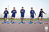 From left: Hwang In-beom, Cho Yu-min, Kim Min-jae, Lee Jae-sung and Son Heung-min train at Jaber Al-Ahmad International Stadium on Nov. 16.  [NEWS1]