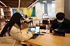 On September 16, 2020, during the height of the Covid-19 pandemic, students attend remote classes at the library of Gwangju University in Nam District, Gwangju. At the time, universities delayed the start of the semester and replaced in-person classes with online lectures. [YONHAP]