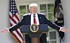 US President Donald Trump announces his decision on the Paris Climate Accords in the Rose Garden of the White House in Washington, DC, on June 1, 2017. US President Donald Trump on January 20, 2025, announced the United States' withdrawal from the Paris climate accord for a second time, a defiant rejection of global efforts to combat planetary warming as catastrophic weather events intensify worldwide. [AFP/YONHAP]